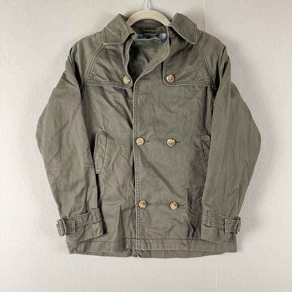 Stella McCartney X Gap Kids Trench Coat Jacket Boys XXL 2XL Gray Preppy Classic - Picture 1 of 15